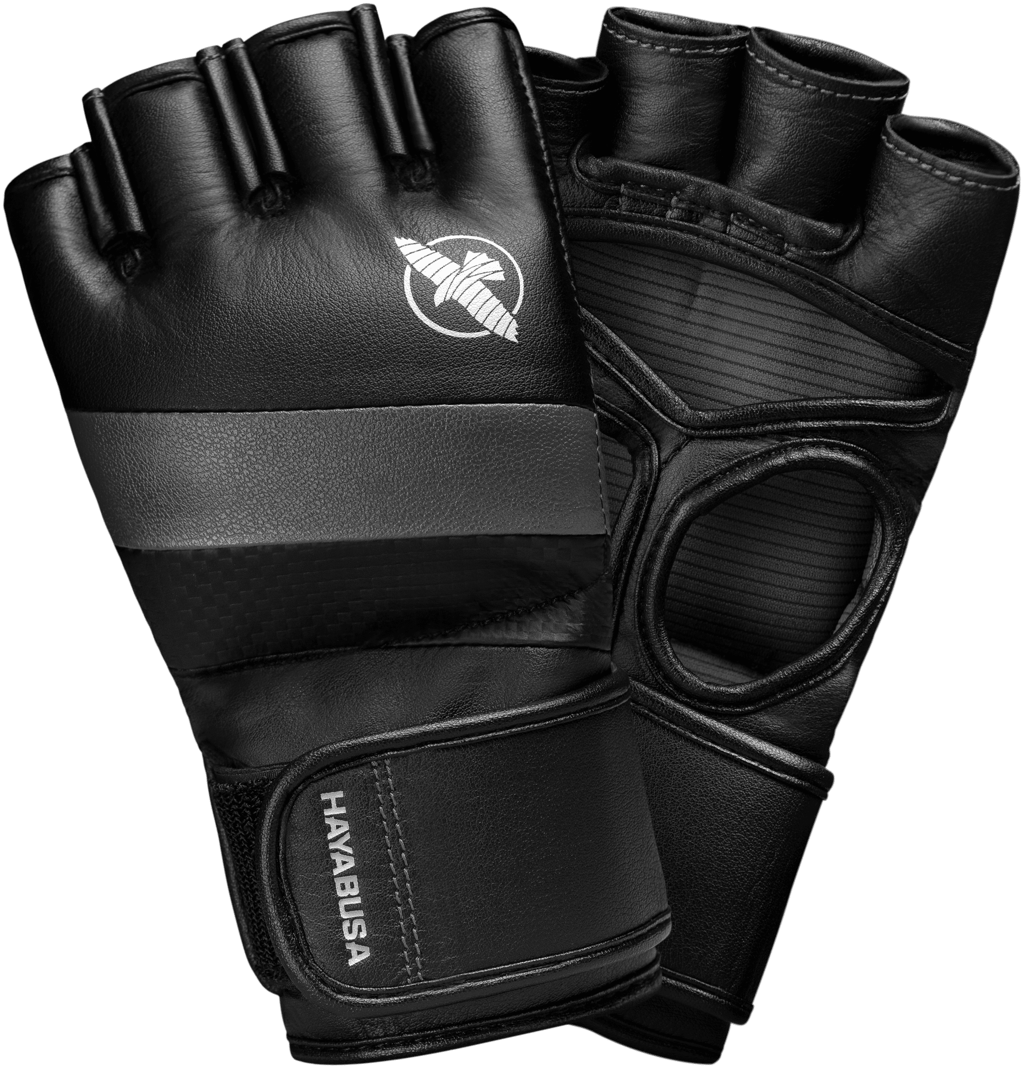 Hayabusa T3 4 oz. Dual-X Hook and Loop Vylar MMA Gloves - Large - Black/Gray
