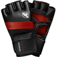thumbnail image 1 of Hayabusa T3 4 oz. Dual-X Hook and Loop Vylar MMA Gloves - Large - Black/Red, 1 of 8