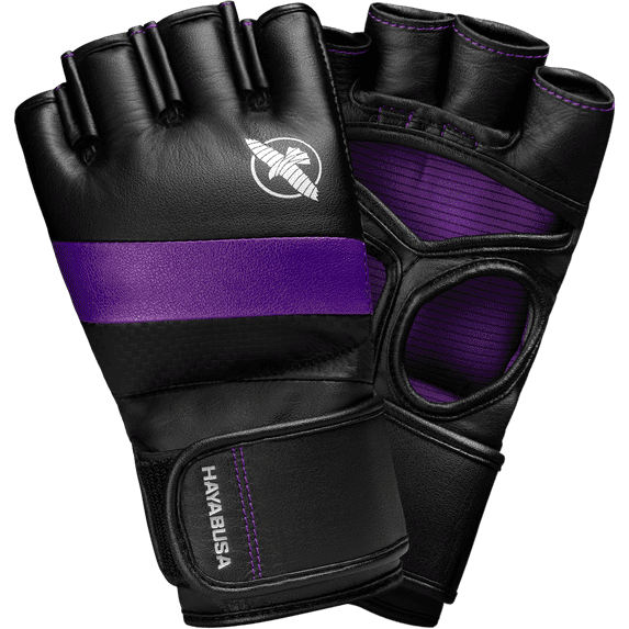 Hayabusa T3 4oz Mixed Martial Arts Gloves, Black/Purple Medium