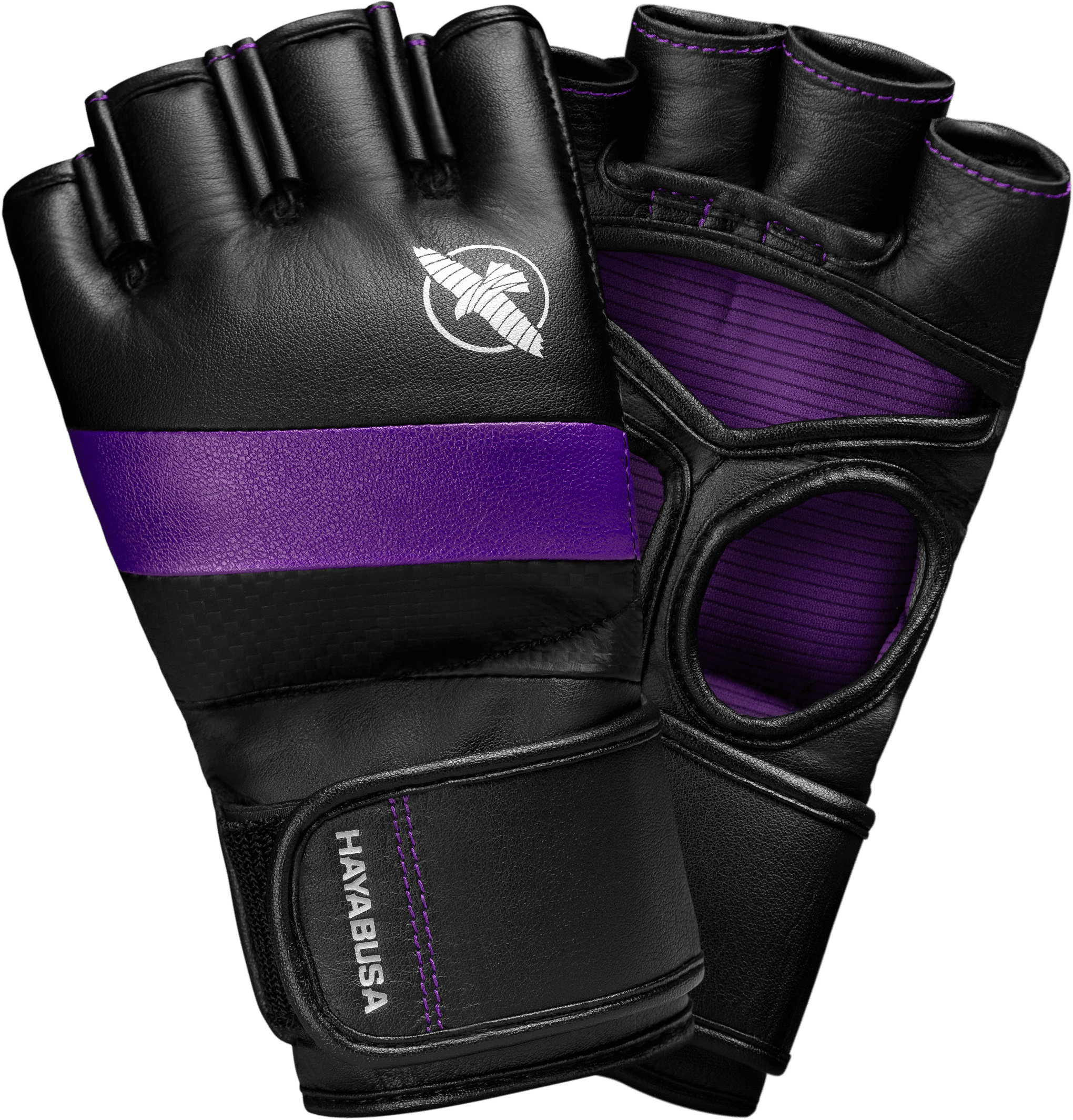 Hayabusa T3 4oz Mixed Martial Arts Gloves, Black/Purple X-Large