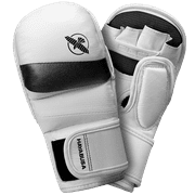 Hayabusa T3 7oz Hybrid Mixed Martial Arts Gloves, White/Grey Medium