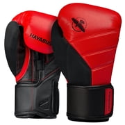Hayabusa T3 Boxing Gloves for Men and Women Wrist and Knuckle Protection, Dual-X Hook and Loop Closure, Splinted Wrist Support, 5 Layer Foam Knuckle Padding - Red/Black, 14 oz