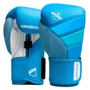 Hayabusa T3 Boxing Gloves for Men and Women Wrist and Knuckle Protection, Dual-X Hook and Loop Closure, Splinted Wrist support, 5 layer foam Knuckle padding - Neon Blue, 18oz