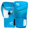 thumbnail image 1 of Hayabusa T3 Boxing Gloves for kids and Teens Wrist and Knuckle Protection, Dual-X Hook and Loop Closure, Splinted Wrist Support, 5 Layer Foam Knuckle Padding - Neon Blue, 8oz, 1 of 6