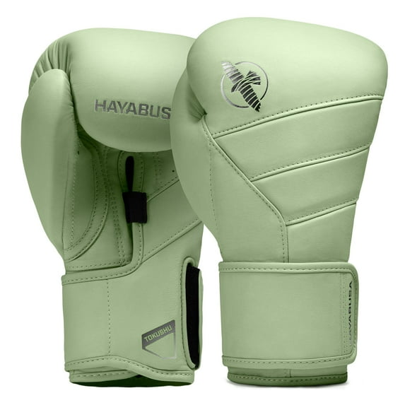Hayabusa T3 Kanpeki Leather Boxing Gloves Men and Women for Training Sparring Heavy Bag and Mitt Work - Summer Moss Green, 16oz