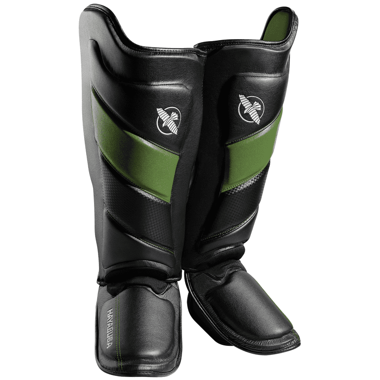 Hayabusa T3 Striking Shinguards, Black/Green Large - Walmart.com