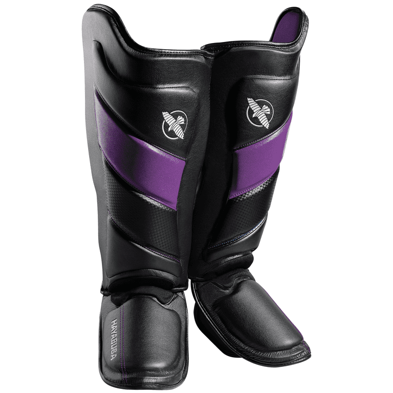 Free Shipping! Hayabusa T3 Striking Shin Guards Black Purple Adult