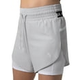 thumbnail image 1 of Hayabusa Women's Mid Rise Layered Shorts - Grey, Medium, 1 of 6