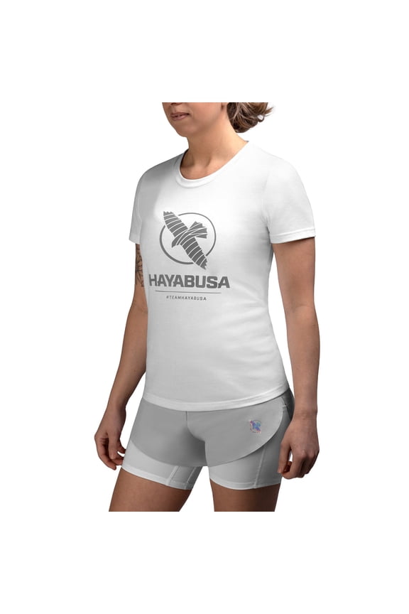 Women's VIP T-Shirt - Logo Graphic, Cotton Blend, Athletic Cut - White, X-Large