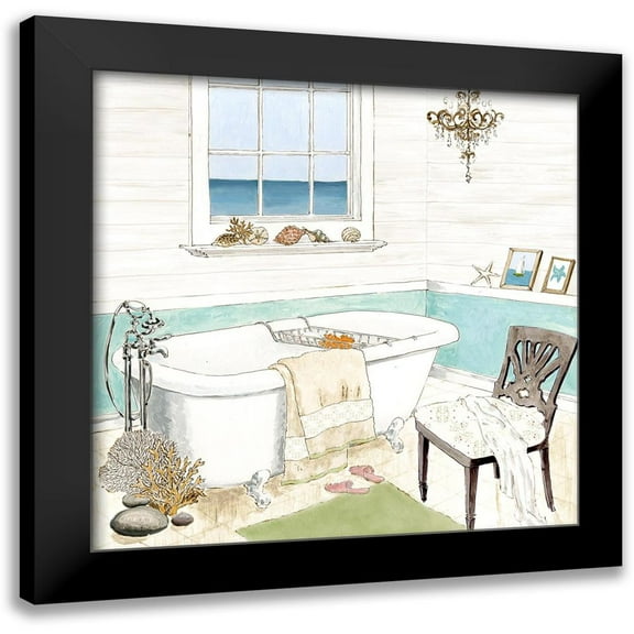 Haybittel, Jocelyn 12x12 Black Modern Framed Museum Art Print Titled - Seaside Spa I