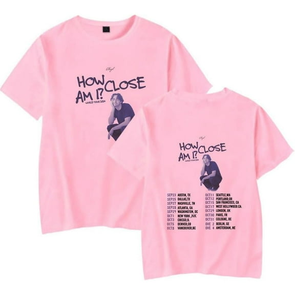 Hayd How Close Am I World Tour 2024 Merch Short Sleeve T-shirt Unisex Fashion Crew Neck Top
