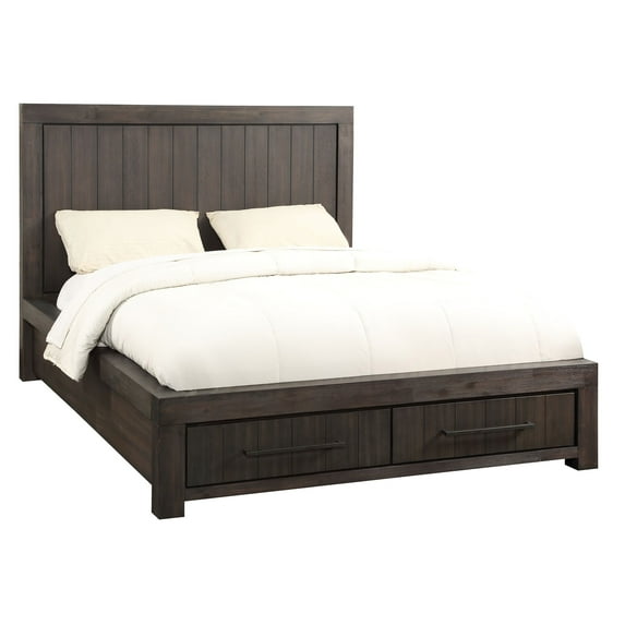 Hayden Casual Modern E King Platform Bed in Acacia Dusky Gray