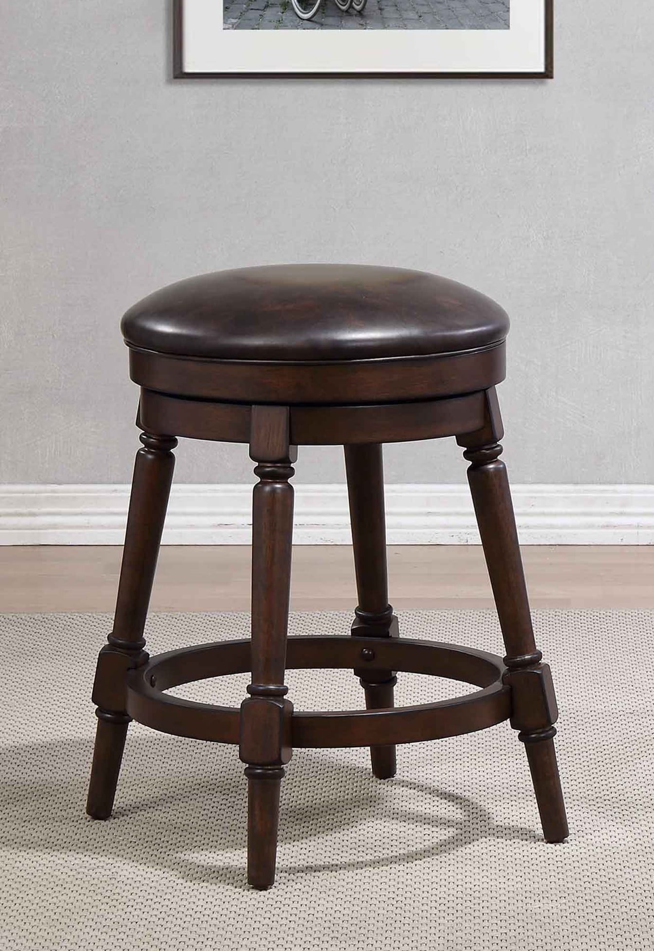 Hayden Counter Height Swivel Stool -Walnut