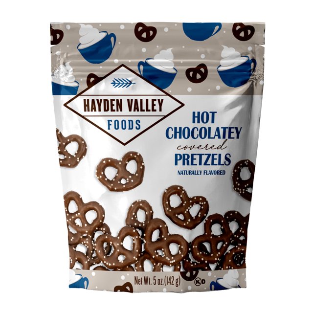 Hayden Valley Foods Hot Chocolatey Covered Pretzels 5oz Resealable