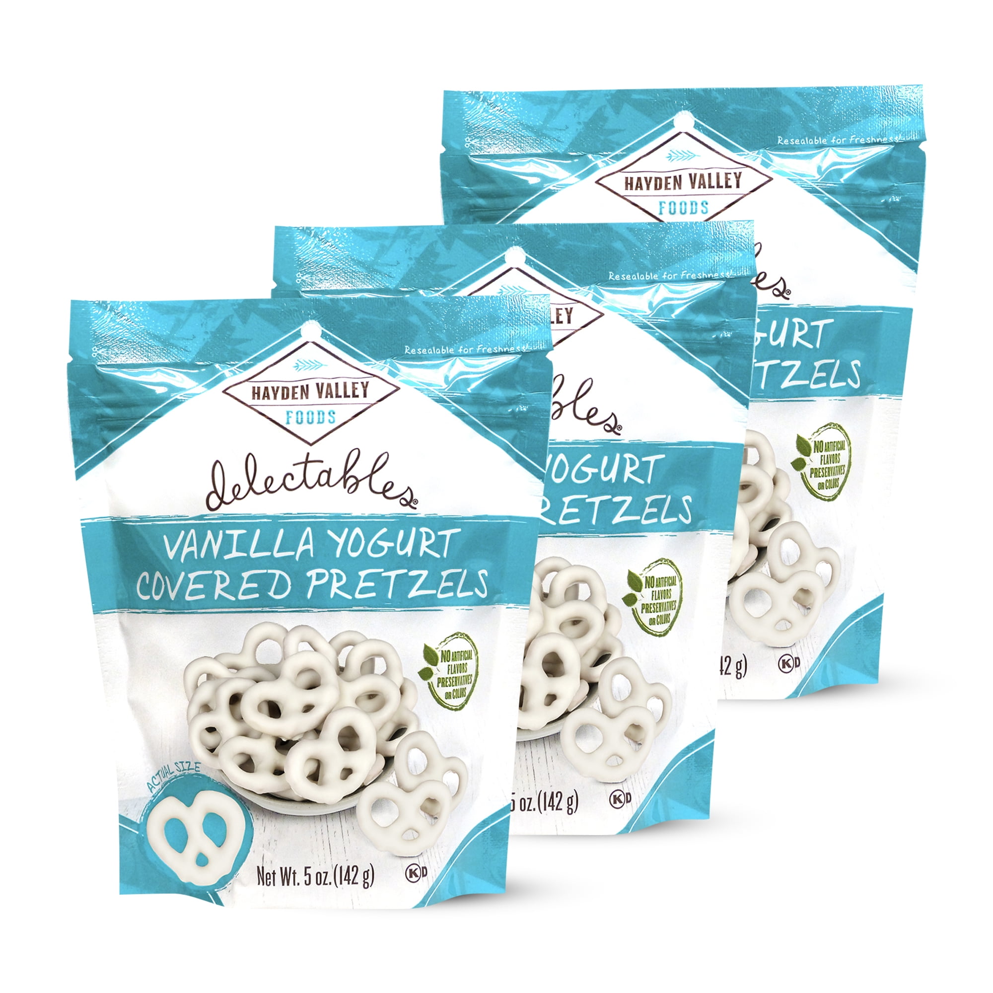 Hayden Valley Foods Vanilla Yogurt Covered Pretzels 5oz Resealable