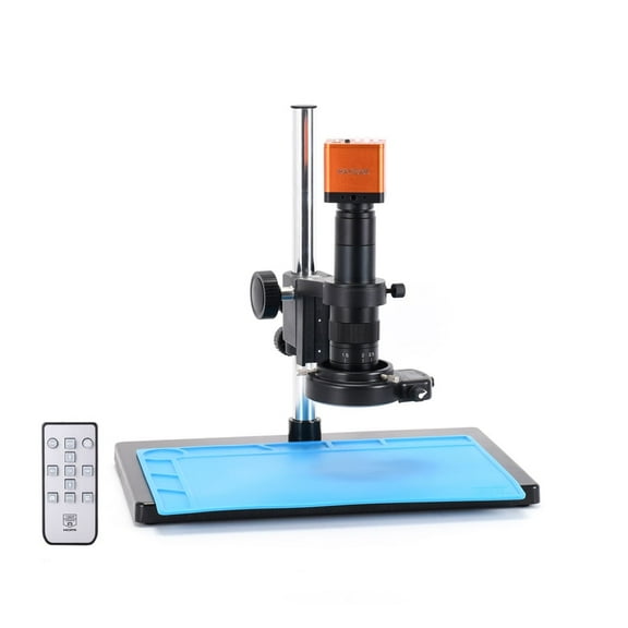 Hayear 34MP 1080P HDMI Microscope Set Digital Industry Camera with 180X C-mount Lens and 144 LED Ring Light Lamp,Apply for Adult ,Compatible Windows/Mac/Linux
