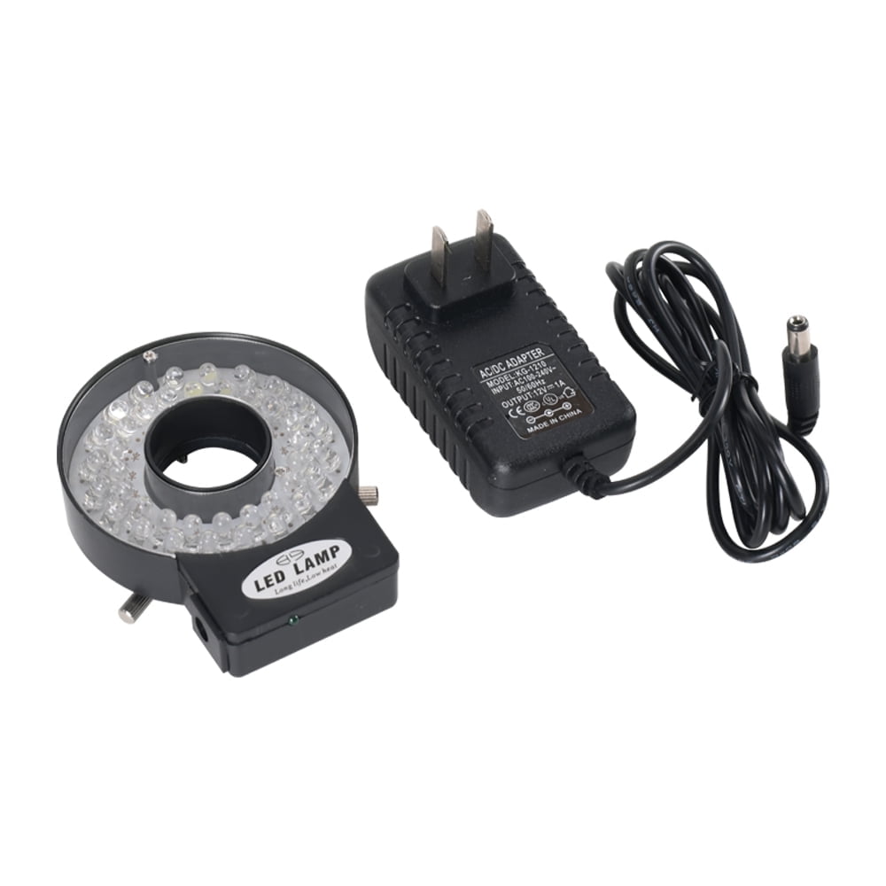Hayear 40 LED Microscope Light Monocular Camera Light Source Adjustable LED Ring Light DC 12V 1A