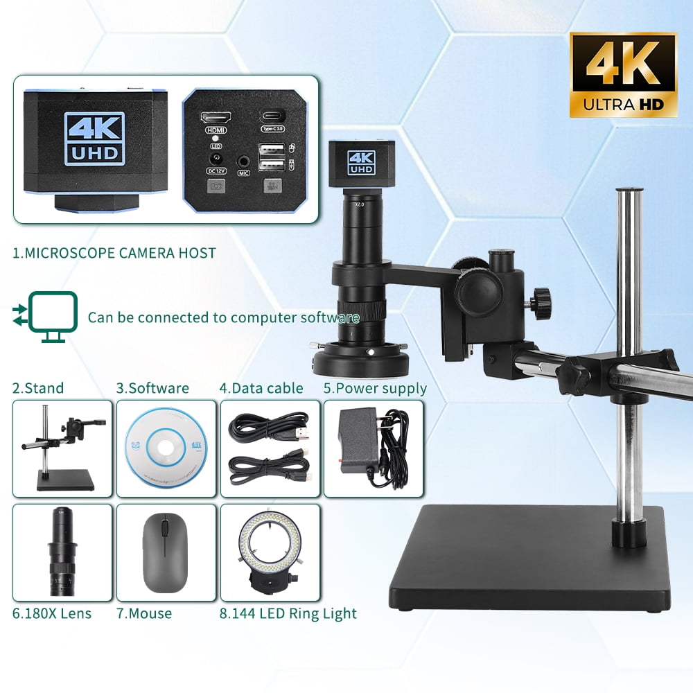 Hayear 4K 60FPS UHD 1080P Digital Microscope Industrial Video ...