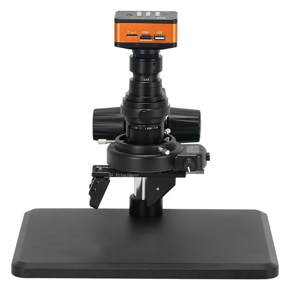 Hayear 4K HDMI Industrial Microscope Camera Set 180X C-Mount Lens 144 LED Ring Light Adjustable Universal Bracket for Phone Repair PCB Soldering Jewels