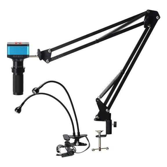 Hayear 4K UHD Digital Microscope Camera with 150X C-Mount Lens for Phone Repair SMD SolderingUses Adult and Aids,Compatible with Windows/Mac/Linux