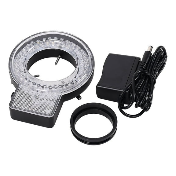 Hayear Adjustable LED Light 6400K Four-Zone Control Stereo Microscope 72 LED Industrial Microscope Ring Light for PCB Repair SolderingOnly One Piece