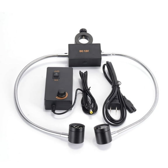 Hayear Microscope Sidelight Dual Gooseneck Lights 12 Bulb LED Twin Illuminator Lamp for Microscope