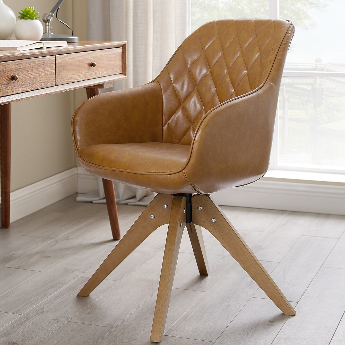 Hayek fabric swivel armchair sales