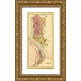 thumbnail image 1 of Hayes 17x32 Gold Ornate Wood Framed with Double Matting Museum Art Print Titled - Marietta, Harmar Ohio Landowner - Hayes 1877, 1 of 4