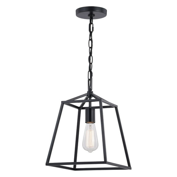 Hayes Black Farmhouse Mini Pendant Cage Lantern Ceiling Light