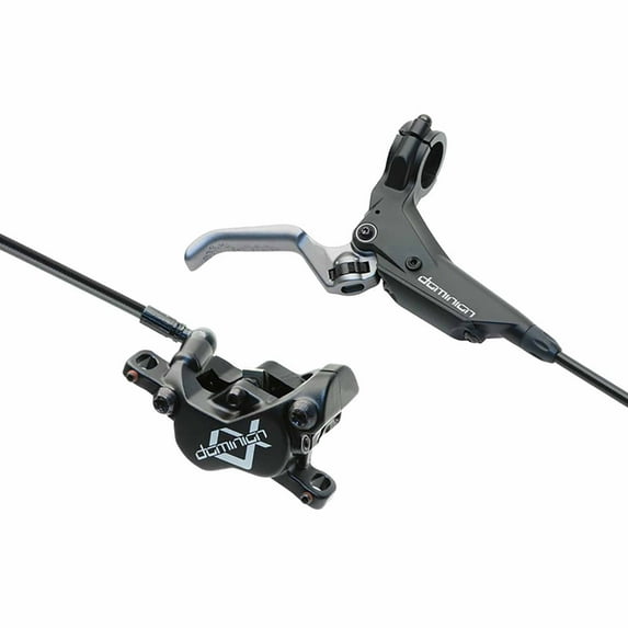 Hayes Dominion A4 Disc Brake and Lever - Rear, Hydraulic, Post Mount, Stealth Black/Gray