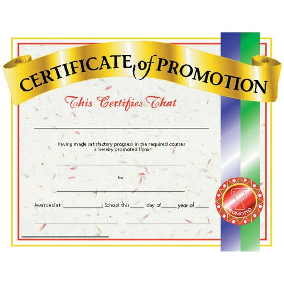 Hayes Certificates Of Promotion, 8 1/2" x 11", Multicolor, 30 Certificates Per Pack, Bundle Of 6 Packs