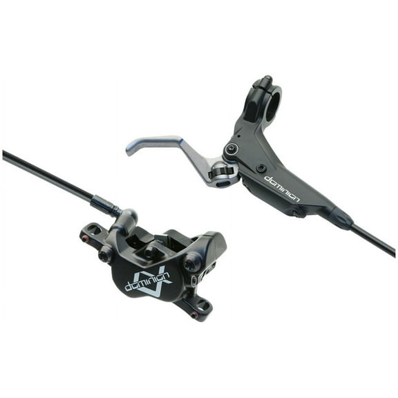 Hayes Dominion A4 Disc Brake and SRL Lever - Rear, Hydraulic, Post Mount, Stealth Black/Gray