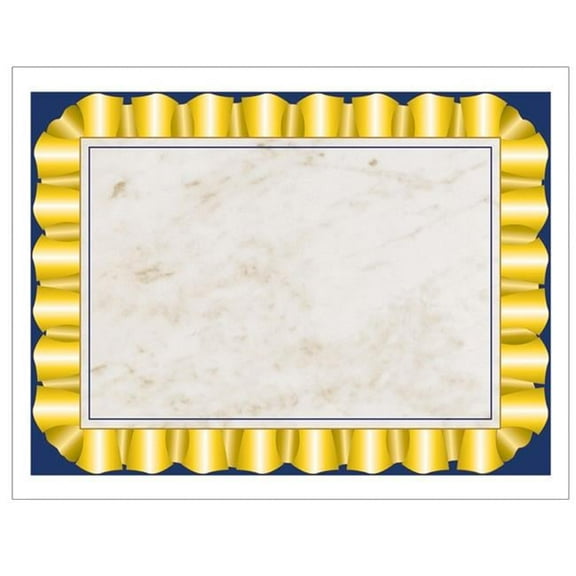 Hayes Gold Ribbon Certificate Border Computer Paper - Pack of 3