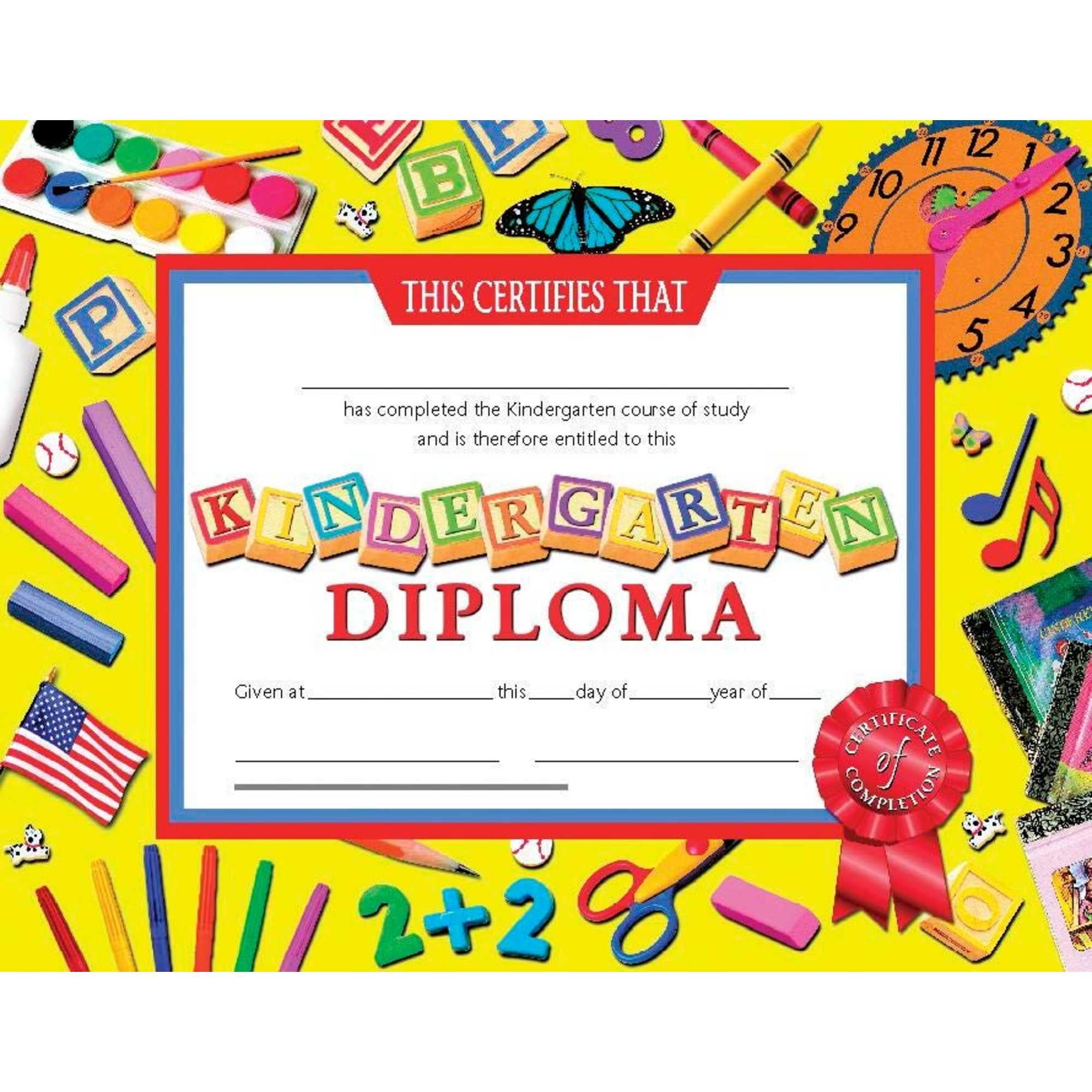 Hayes Kindergarten Diplomas Certificate, 11 x 8-1/2 inches, Paper, Pack of 30