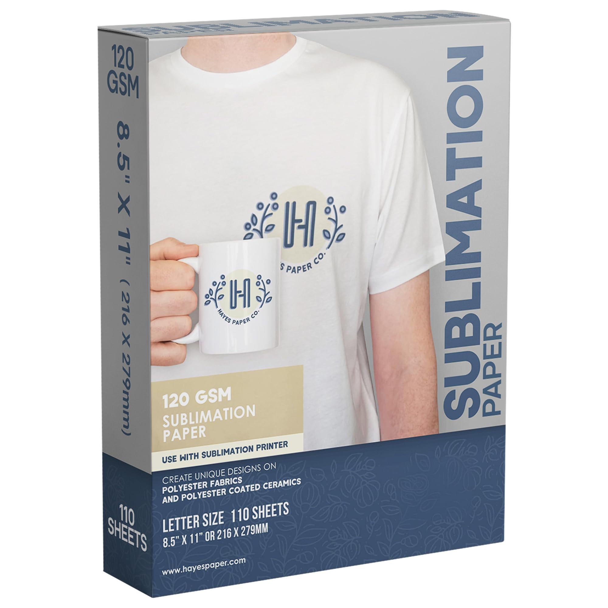HAYES PAPER CO. Sublimation Paper for Heat Pressing onto T-Shirts and ...