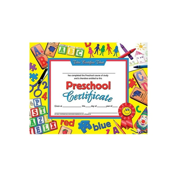 Hayes Preschool Certificate