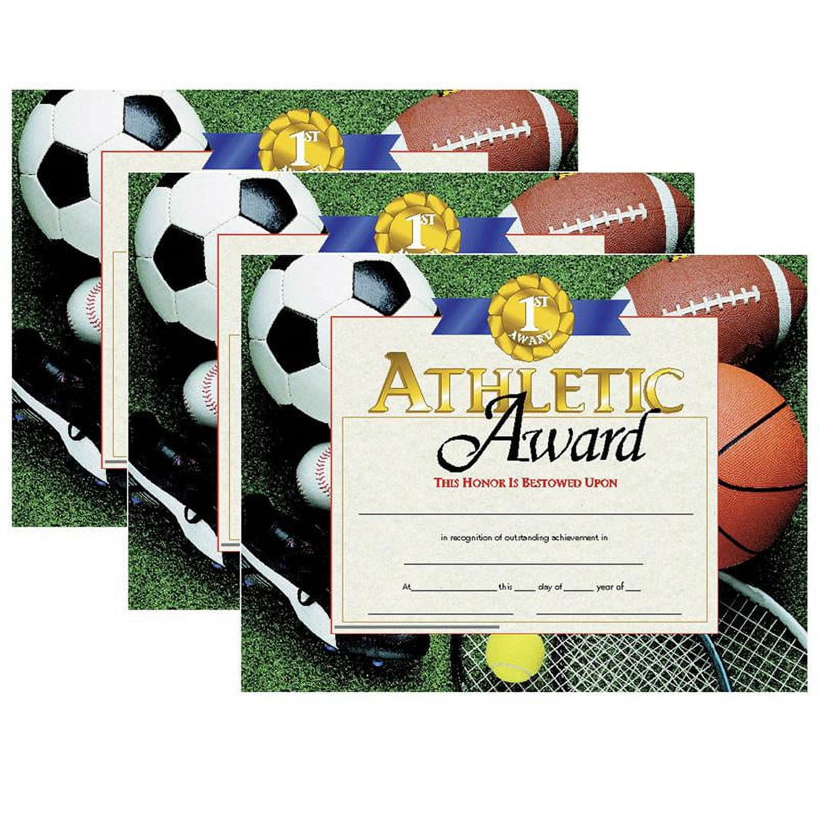 Athletic Award Zertifikate 30 Stück - 21,6x27,9cm, Für Schule & Sport, Mehrfarbig