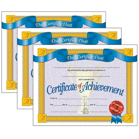 Hayes Publishing Certificate of Achievement, 30 Per Pack, 3 Packs