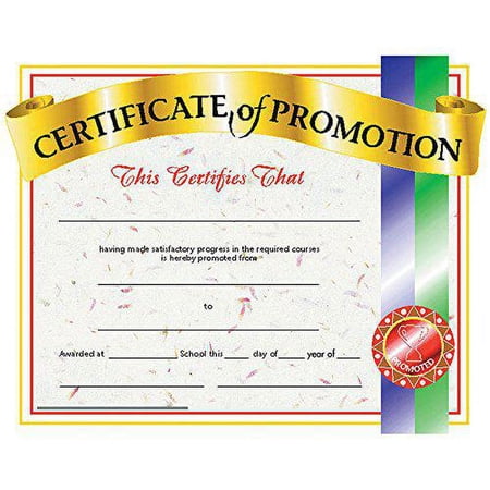 Hayes Publishing Certificate of Promotion, 8.5" x 11", 30 Per Pack, 3 Packs
