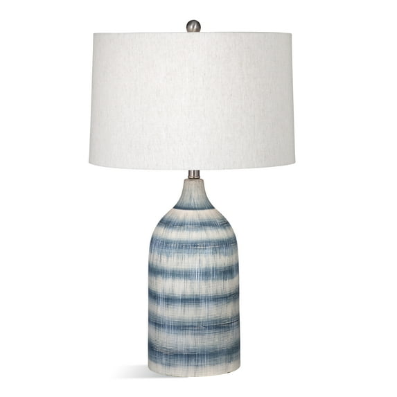 Hayes Table Lamp in Blue and Cream Ceramic