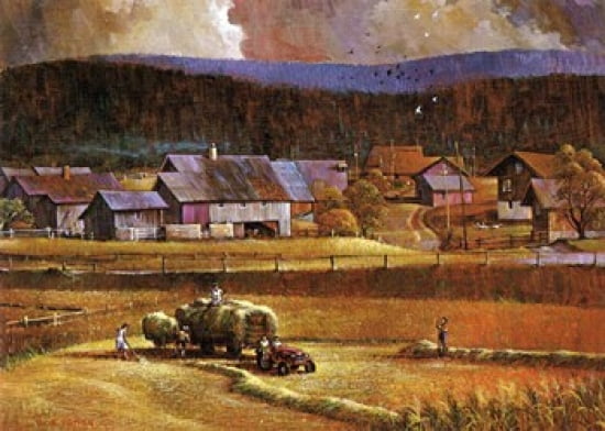 Haying Canvas Art - Bob Pettes (26 x 19)