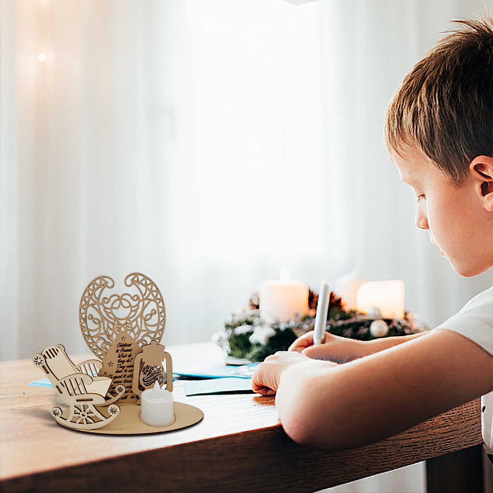 Haykey Christmas Tree Memorial Candle Holders Rocking Chair Ornament In