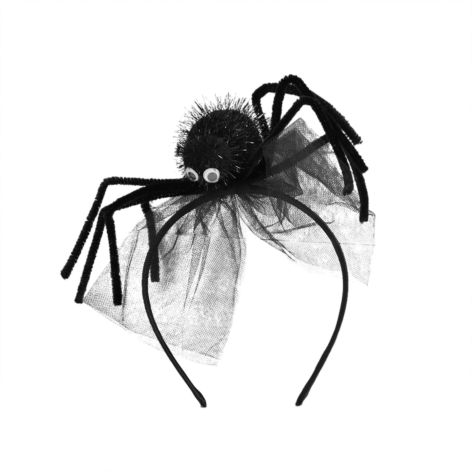 Haykey Halloween Headband Hair Accessories Party Bow Mesh Hair Clip