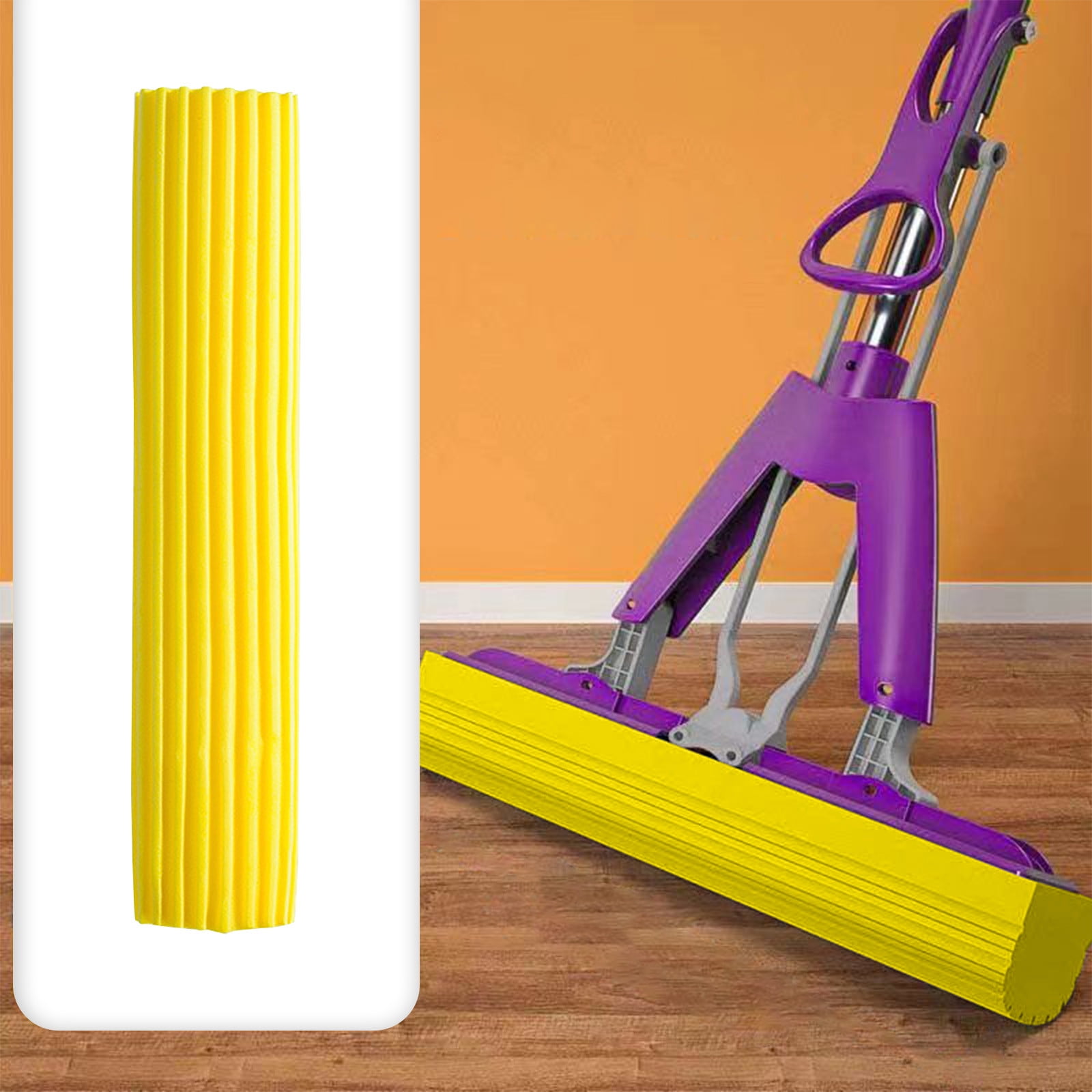 Haykey Mop Head Folded Sponge Replacement Head Floor Roller Brush