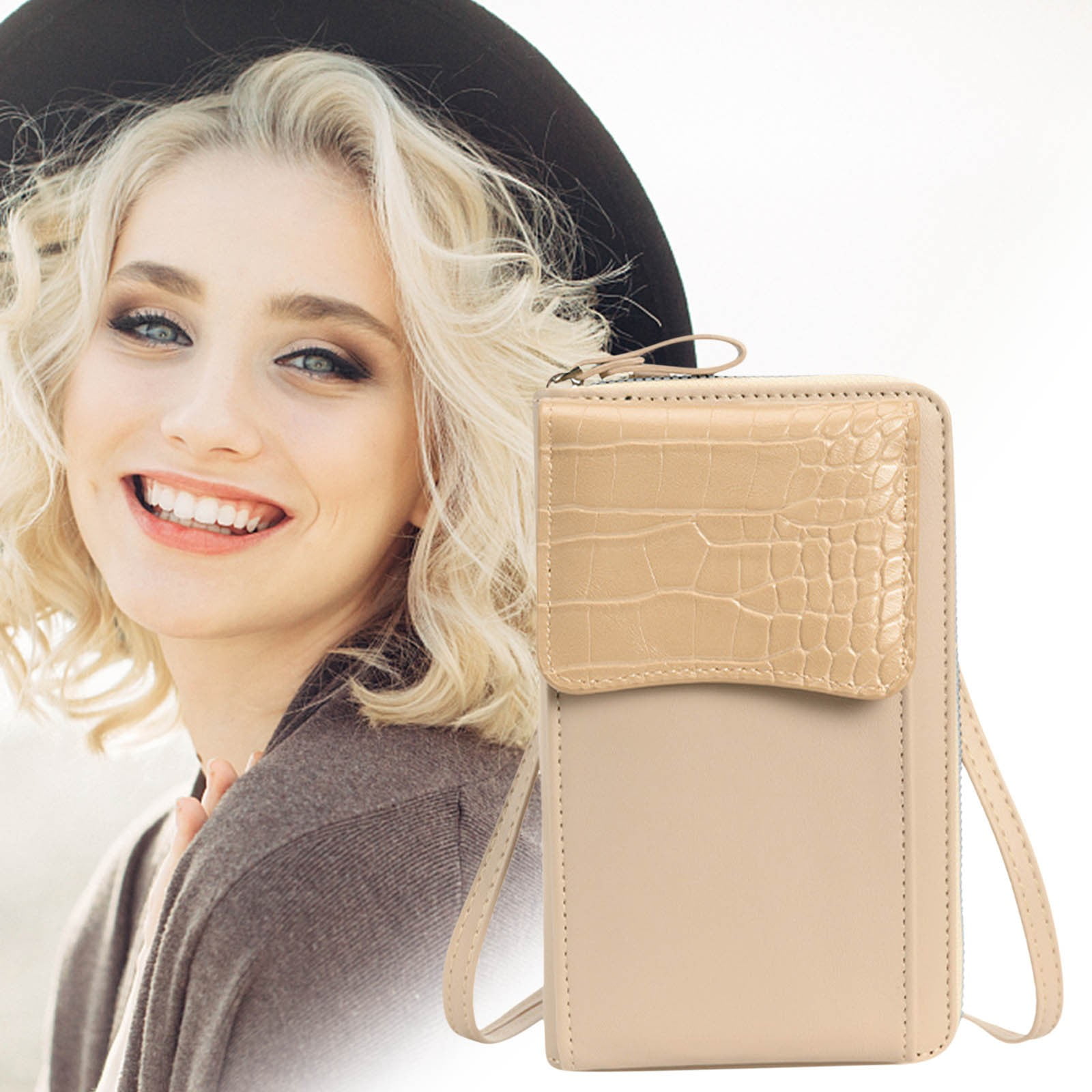 Haykey Women Simply Fashion Bags, Mini Leather Mobile Phone Crossbody