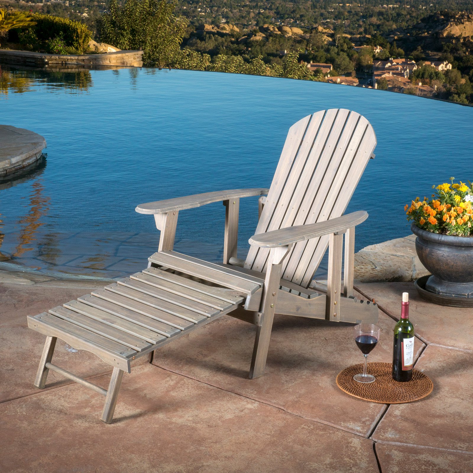 Hayle Reclining Adirondack Chair with Footrest - Set of 2 - image 1 of 11