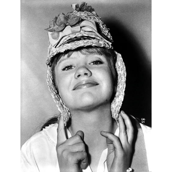 Hayley Mills wearing a Handcrafted Hat Photo Print (24 x 30)