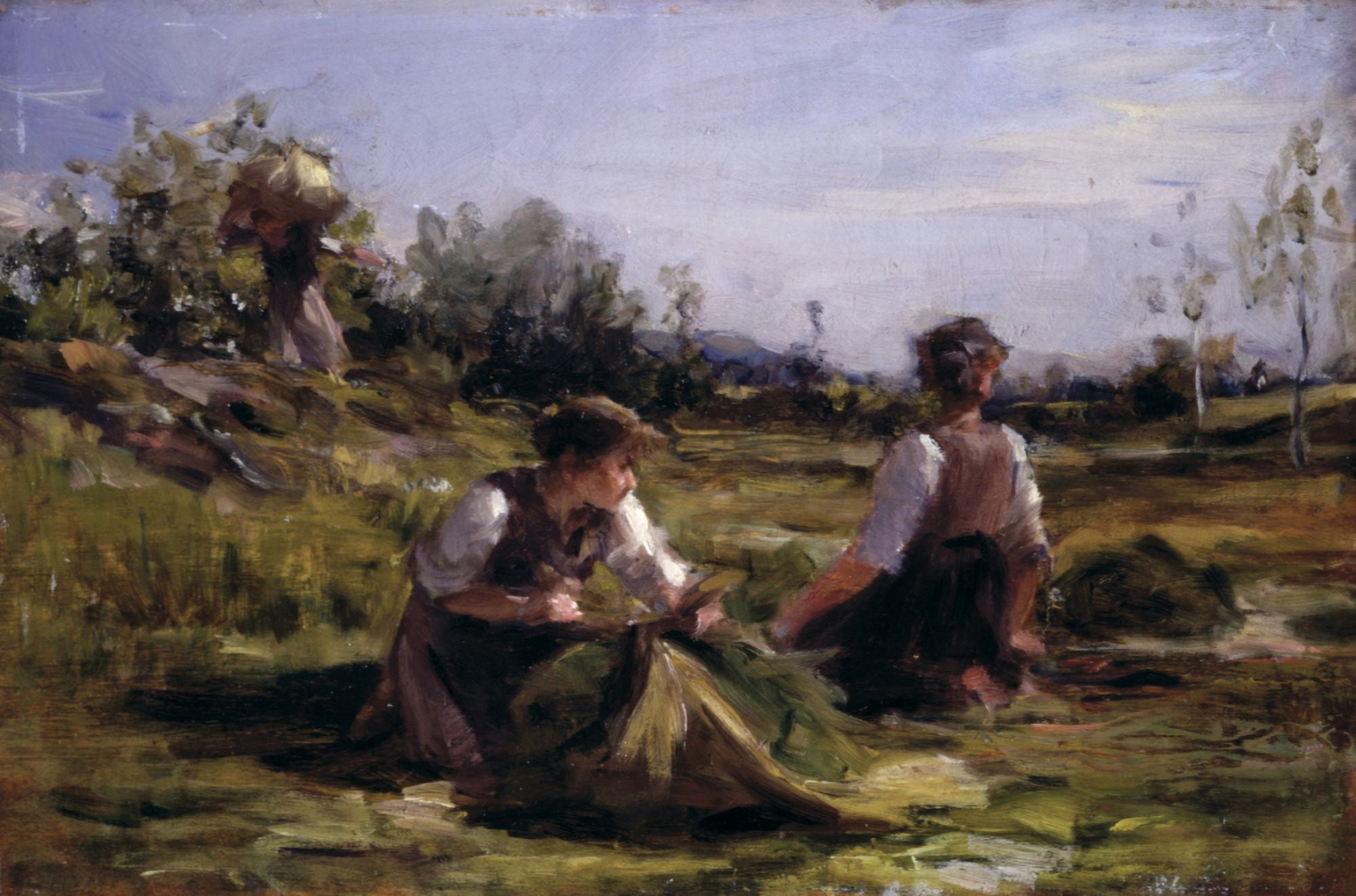 Haymaking (Fienagione) Canvas Art - (36 x 24)