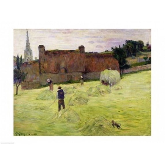 Haymaking in Brittany, 1888 Poster Print by Paul Gauguin (36 x 24)