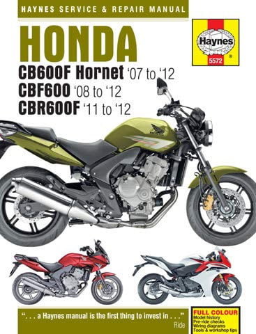 Haynes Repair/Service Manual '07-12 Honda CB600 Hornet CBF600